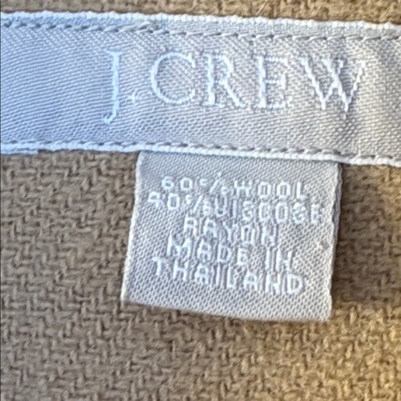 J. Crew XS tan wool blend hooded coat! - Picture 3 of 9